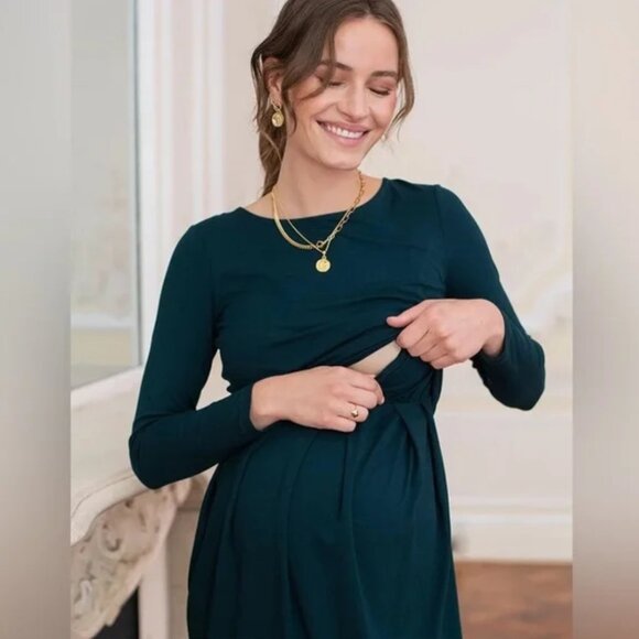 Seraphine Peachy Dress in Emerald - Picture 4 of 16